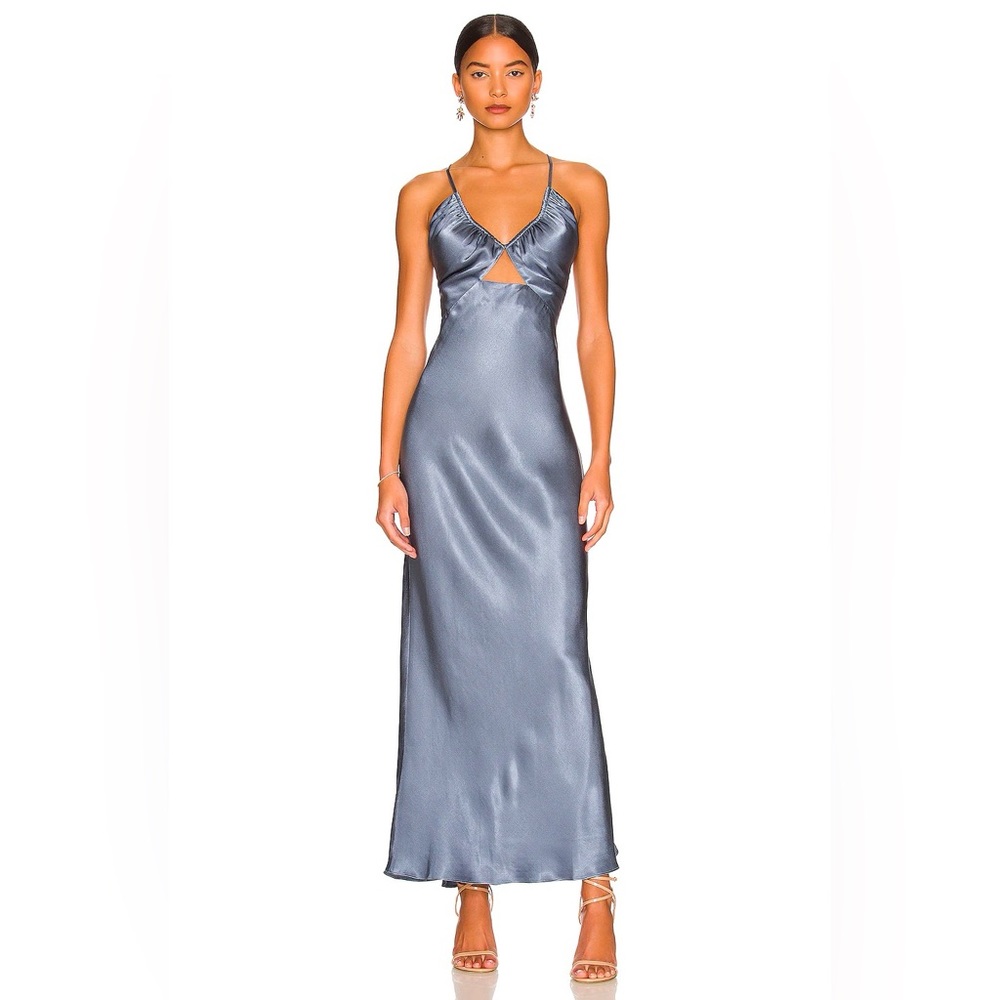 Shona Joy La Lune Midi Dress - Blue Smoke - US 2
